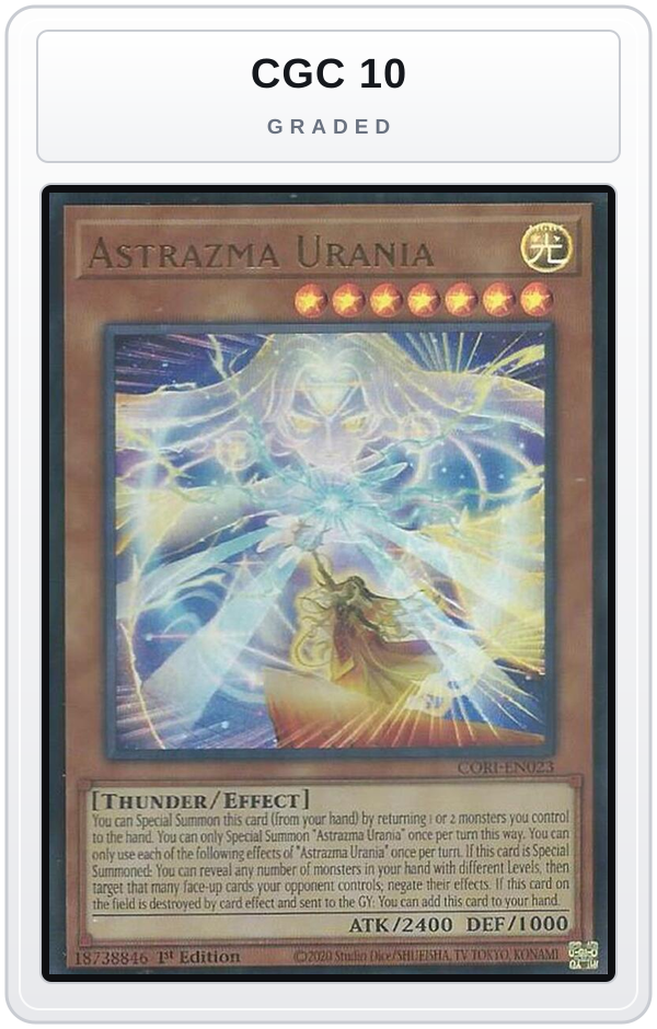 Graded - Astrazma Urania — CGC 10 graded overlay