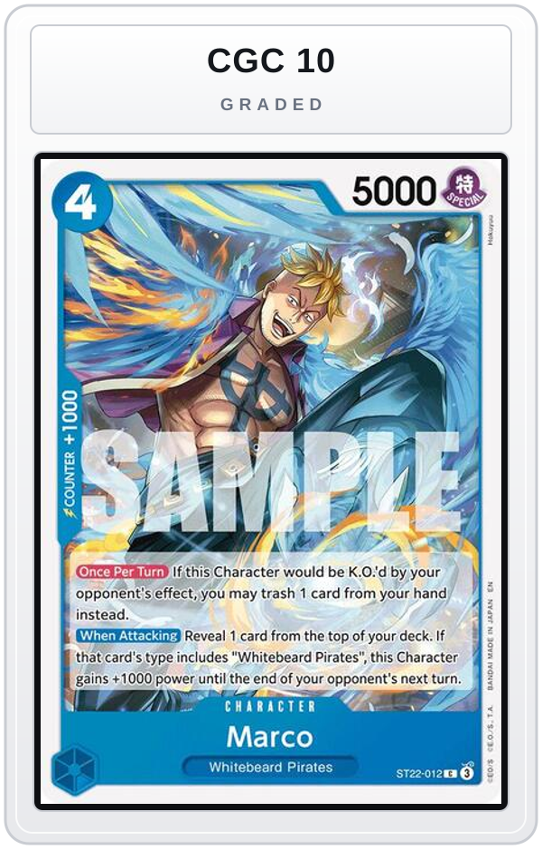 Graded - Marco — CGC 10 graded overlay