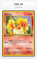 Graded - Ponyta — CGC 10 graded overlay