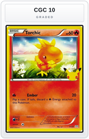 Graded - Torchic - 11/25 — CGC 10 graded overlay