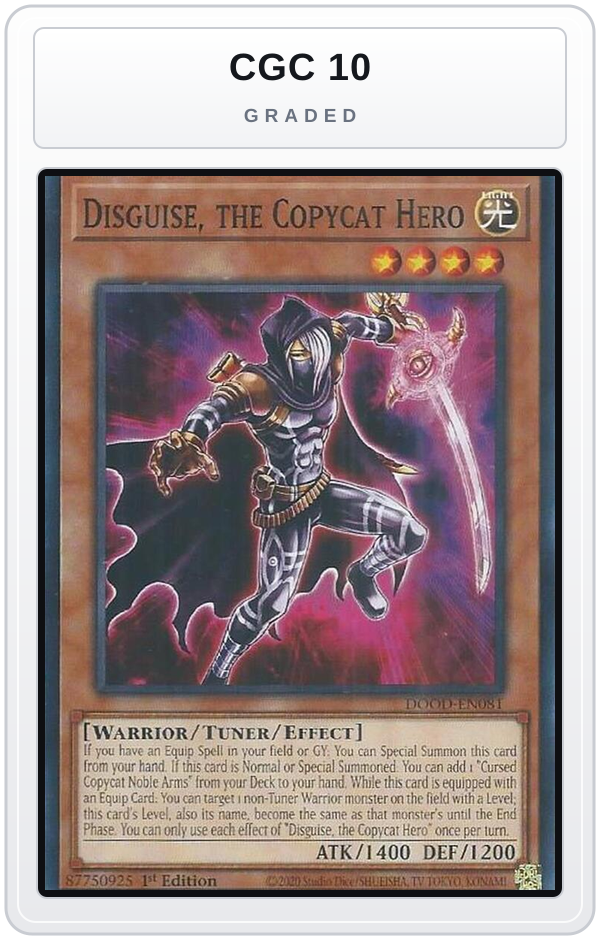 Graded - Disguise, the Copycat Hero — CGC 10 graded overlay
