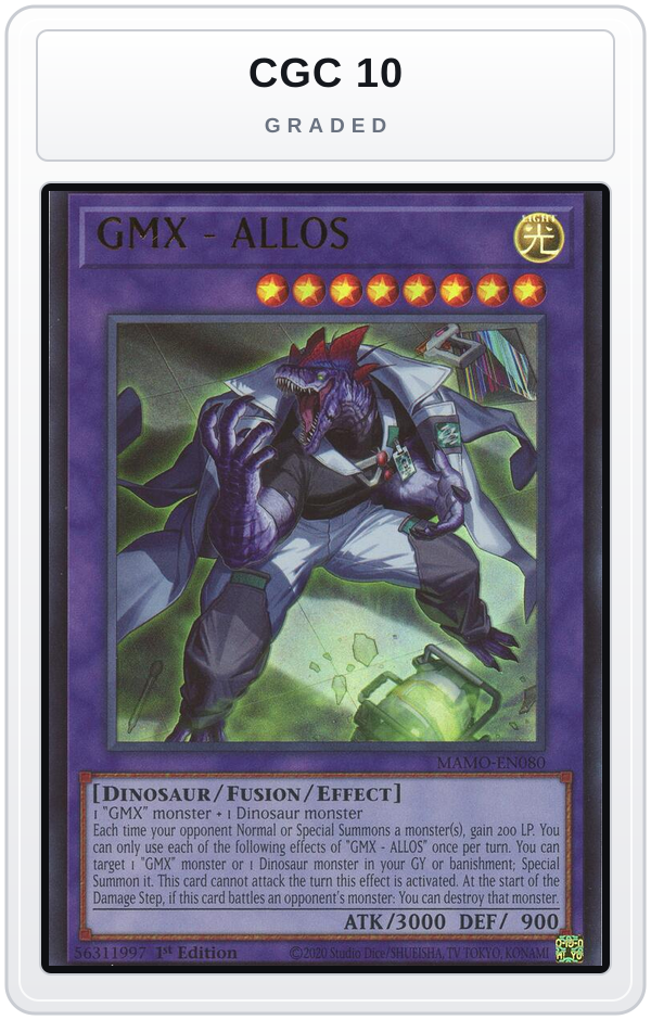 Graded - GMX - ALLOS — CGC 10 graded overlay
