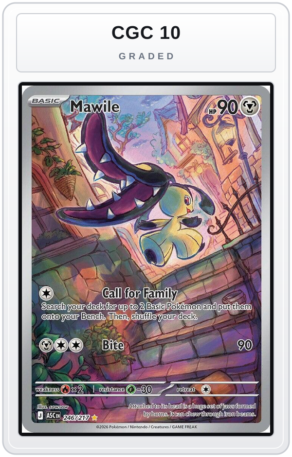 Graded - Mawile - 246/217 — CGC 10 graded overlay