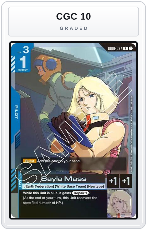 Graded - Sayla Mass — CGC 10 graded overlay