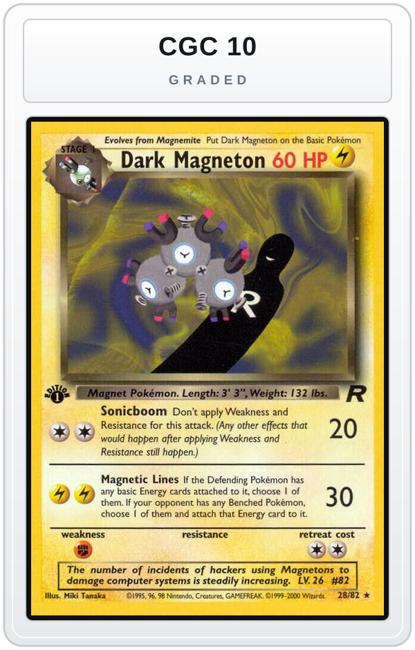 Graded - Dark Magneton (28) — CGC 10 graded overlay