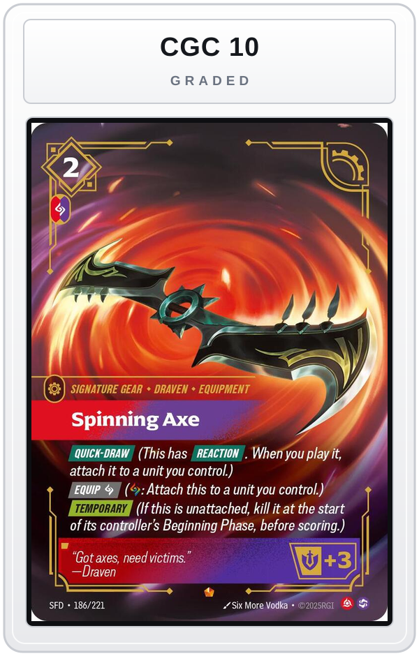 Graded - Spinning Axe — CGC 10 graded overlay