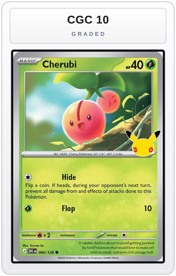 Graded - Cherubi — CGC 10 graded overlay