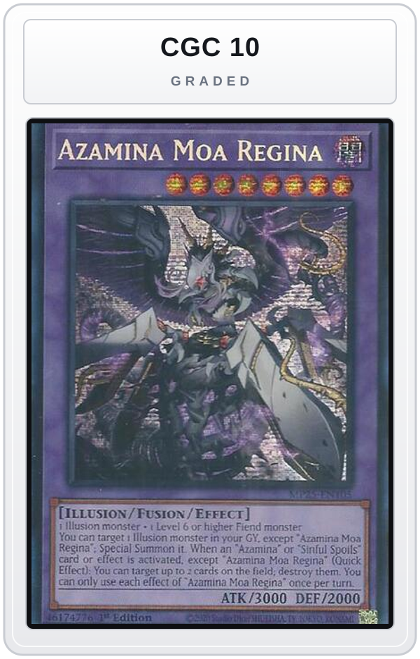 Graded - Azamina Moa Regina — CGC 10 graded overlay