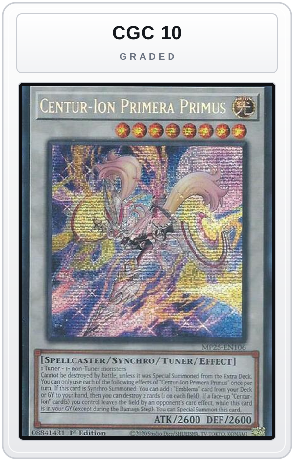 Graded - Centur-Ion Primera Primus — CGC 10 graded overlay