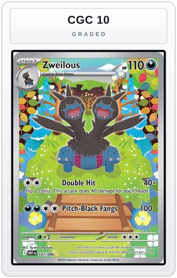 Graded - Zweilous - 147/086 — CGC 10 graded overlay
