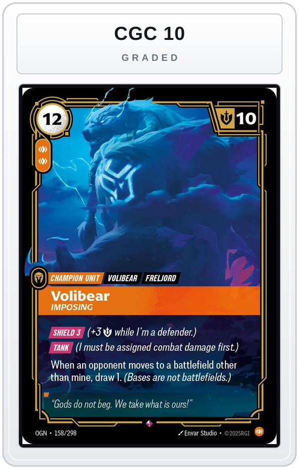 Graded - Volibear, Imposing — CGC 10 graded overlay