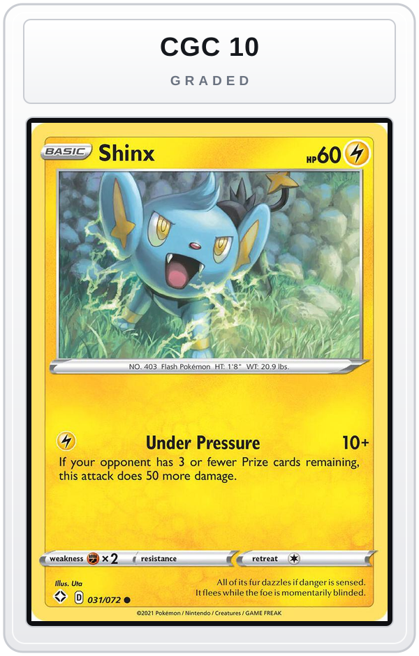 Graded - Shinx — CGC 10 graded overlay