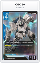 Graded - Unicorn Gundam (Unicorn Mode) — CGC 10 graded overlay
