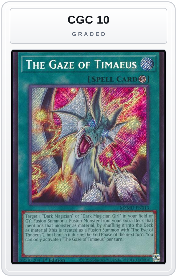 Graded - The Gaze of Timaeus — CGC 10 graded overlay