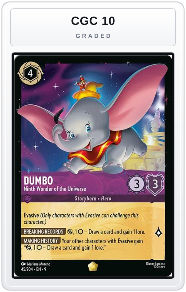 Graded - Dumbo - Ninth Wonder of the Universe — CGC 10 graded overlay