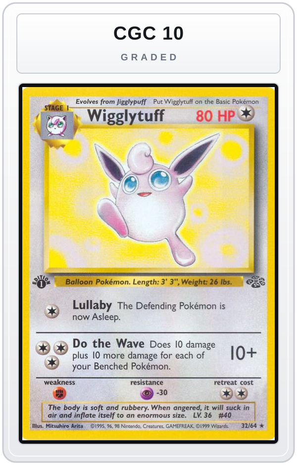 Graded - Wigglytuff (32) — CGC 10 graded overlay