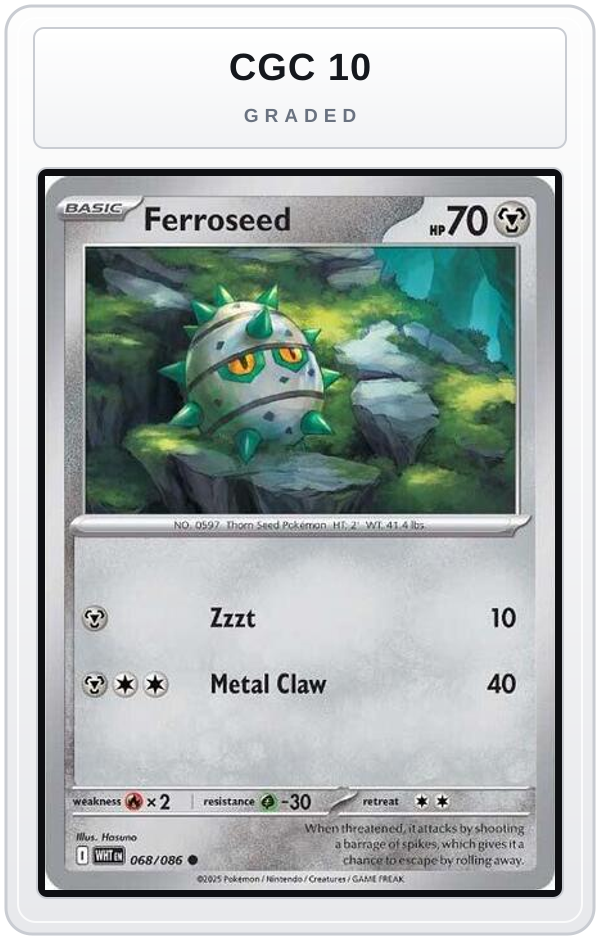 Graded - Ferroseed — CGC 10 graded overlay