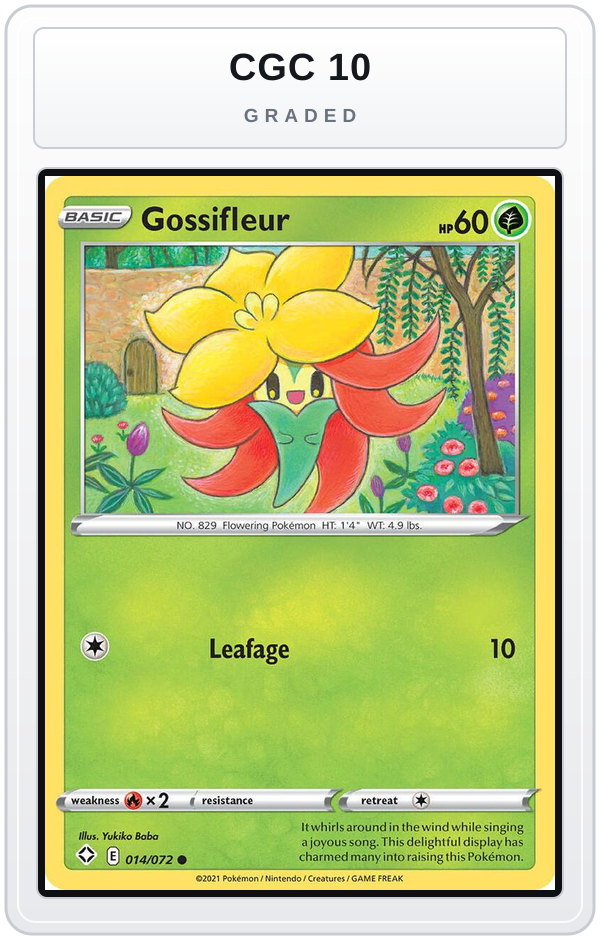 Graded - Gossifleur — CGC 10 graded overlay