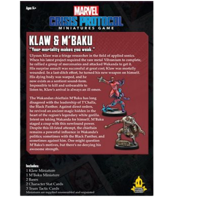 Marvel: Crisis Protocol: Klaw & M'baku - Character Pack