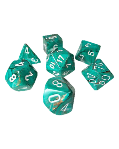 Chessex- 7pc Mini Polyhedral: Marble