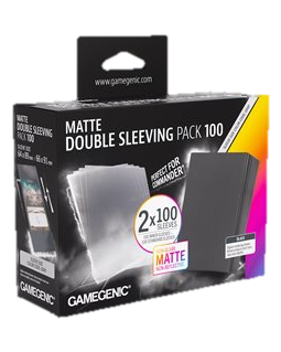 Sleeves: Gamegenic: Matte Double Sleeving Clear/Black (2x100) (ML) (Repackaging)