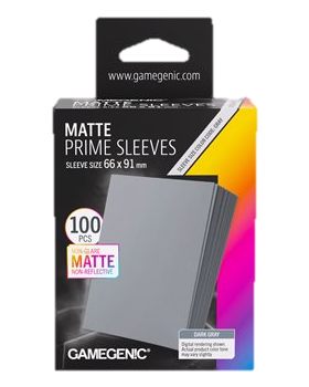 Sleeves: Gamegenic: Matte Prime Sleeves: Dark Grey (100) (ML) (Repackaging)