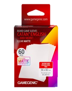 Sleeves: Gamegenic: Matte Catan-Sized Sleeves (50) (ML) (Repackaging)