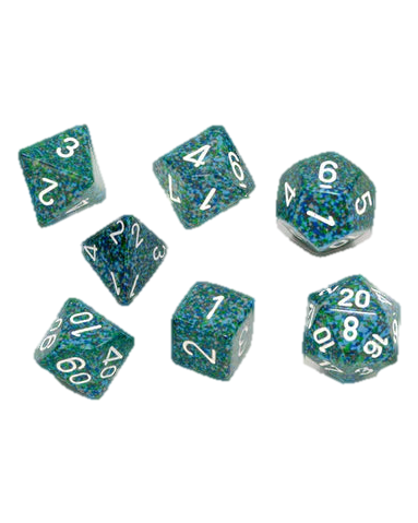 Chessex- 7pc Polyhedral: Speckled / Sea
