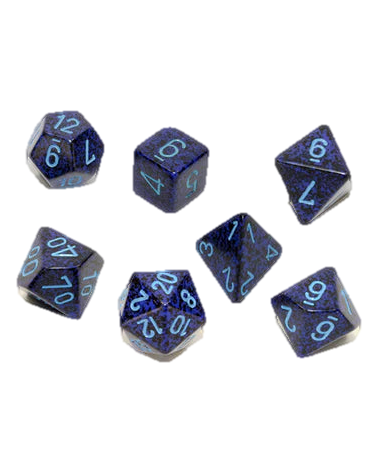 Chessex- 7pc Polyhedral: Speckled / Cobalt
