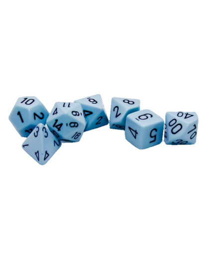 Chessex- 7pc Polyhedral: Opaque / Pastel Blue/Black