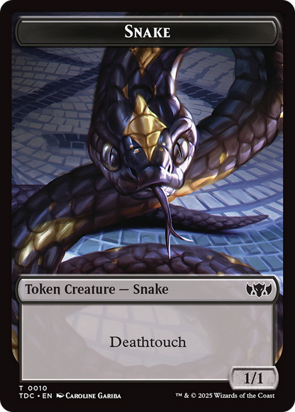 Snake // Myr Double-Sided Token [Tarkir: Dragonstorm Commander Tokens]