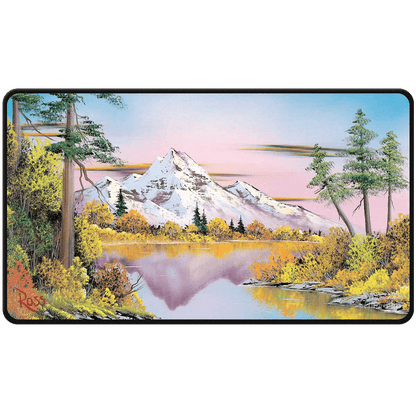 Ultra PRO: Black-Sitiched Playmat - Bob Ross (Mighty Mountain Lake)