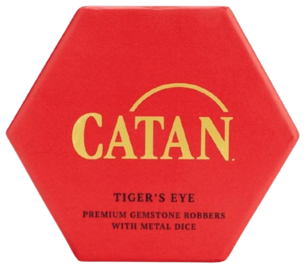 Catan - Premium Gemstone Robbers & Metal Dice Set: Tiger's Eye