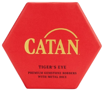 Catan - Premium Gemstone Robbers & Metal Dice Set: Tiger's Eye