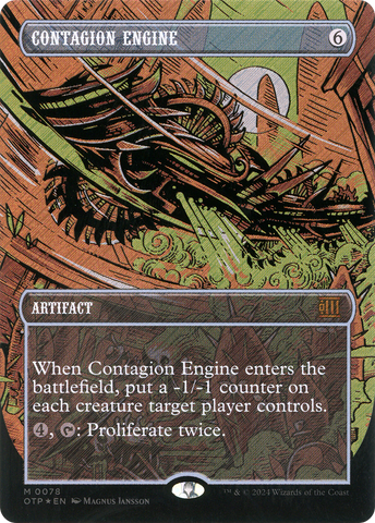 Contagion Engine (Textured Foil) [Outlaws of Thunder Junction: Breaking News]