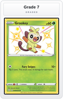 Graded - Grookey — Grade 7 graded overlay