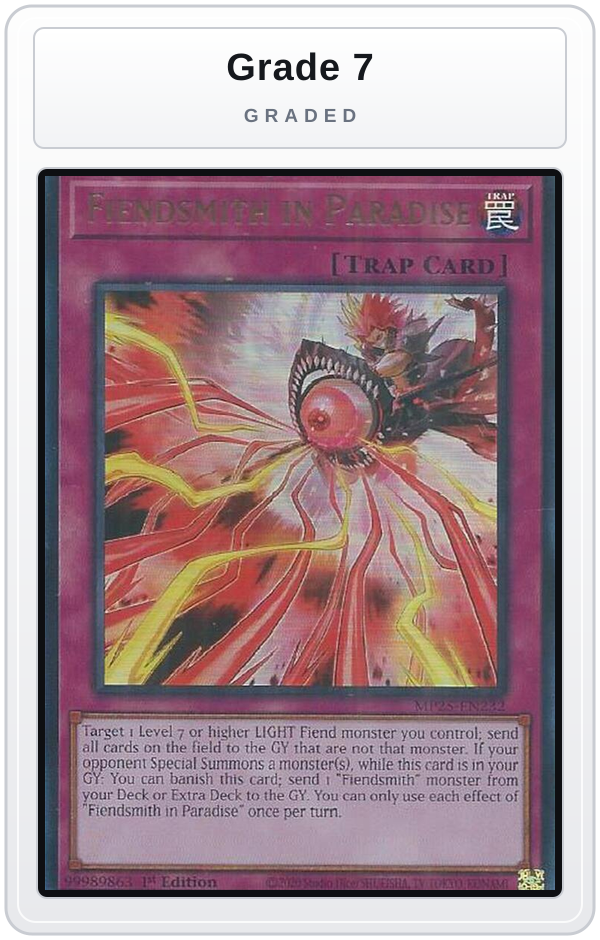 Graded - Fiendsmith in Paradise — Grade 7 graded overlay