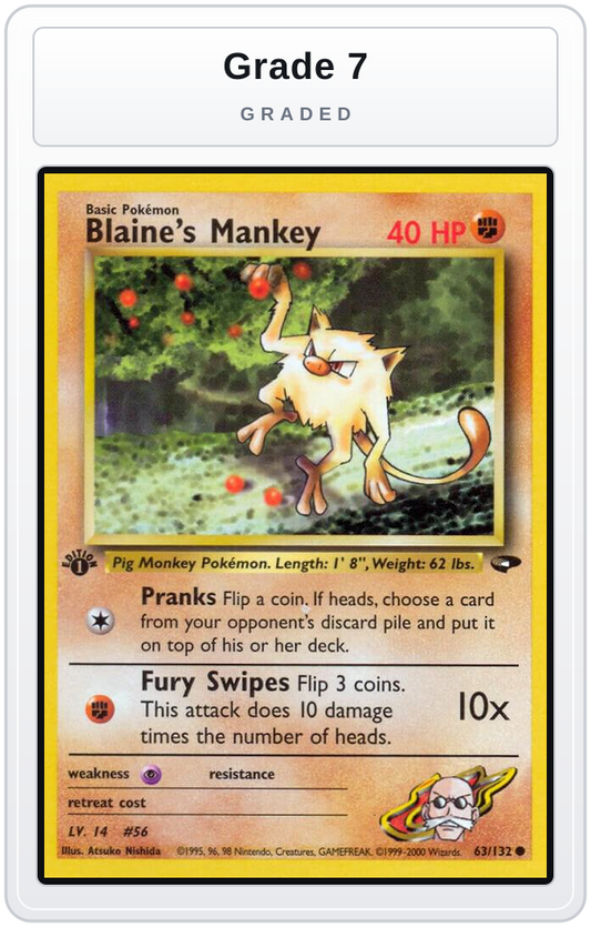 Graded - Blaine's Mankey — Grade 7 graded overlay