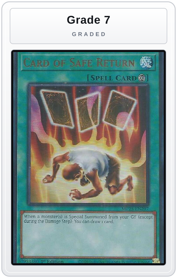Graded - Card of Safe Return — Grade 7 graded overlay