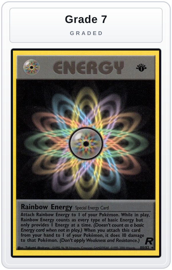 Graded - Rainbow Energy (80) — Grade 7 graded overlay