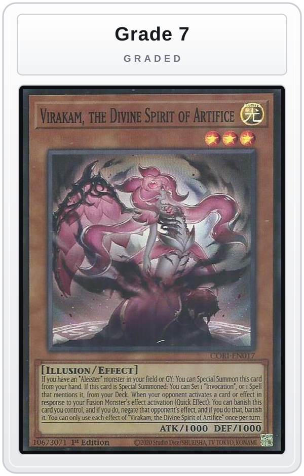 Graded - Virakam, the Divine Spirit of Artifice — Grade 7 graded overlay