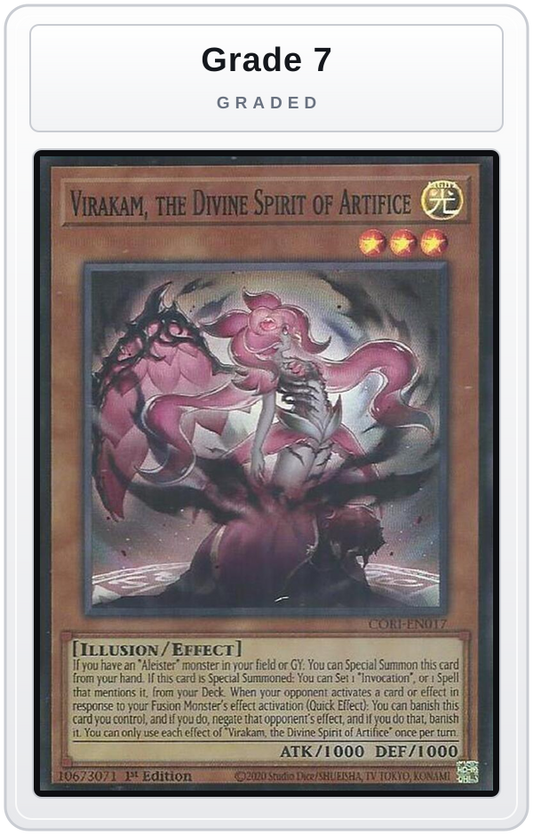 Graded - Virakam, the Divine Spirit of Artifice — Grade 7 graded overlay