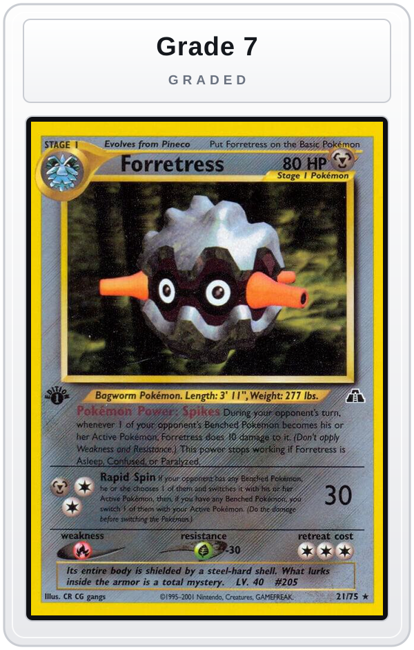 Graded - Forretress (21) — Grade 7 graded overlay