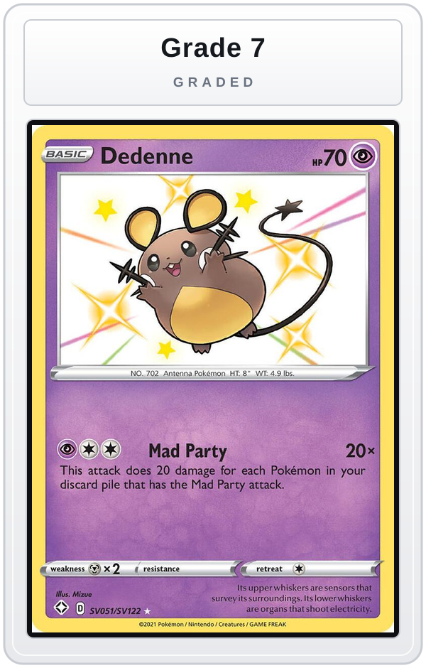 Graded - Dedenne — Grade 7 graded overlay