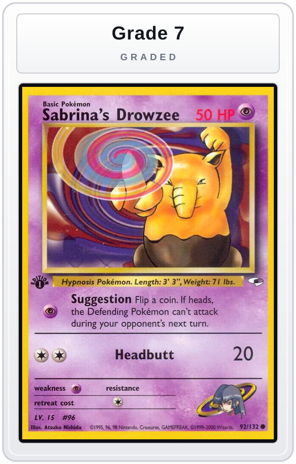 Graded - Sabrina's Drowzee — Grade 7 graded overlay