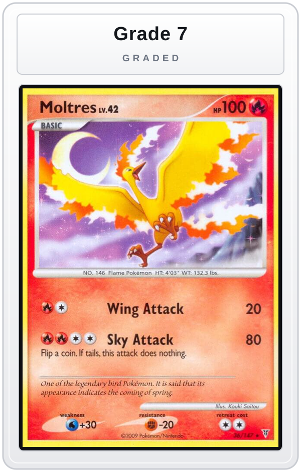 Graded - Moltres (36) — Grade 7 graded overlay