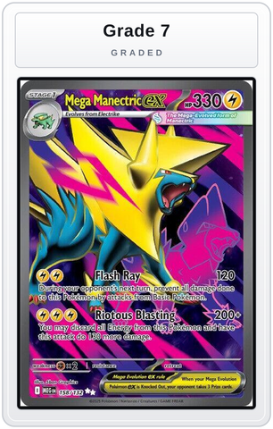 Graded - Mega Manectric ex - 158/132 — Grade 7 graded overlay