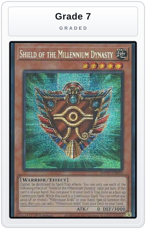 Graded - Shield of the Millennium Dynasty — Grade 7 graded overlay