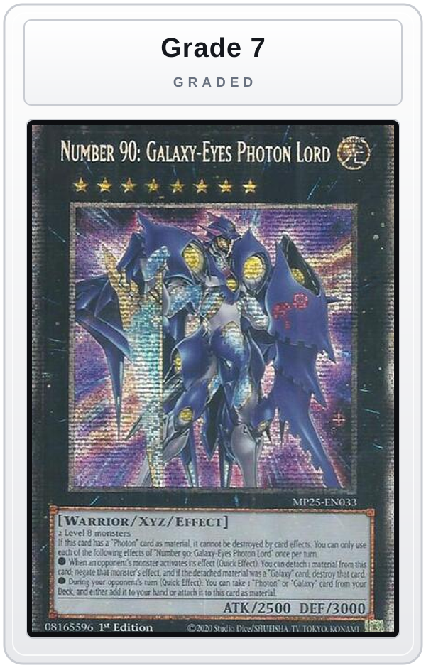 Graded - Number 90: Galaxy-Eyes Photon Lord — Grade 7 graded overlay