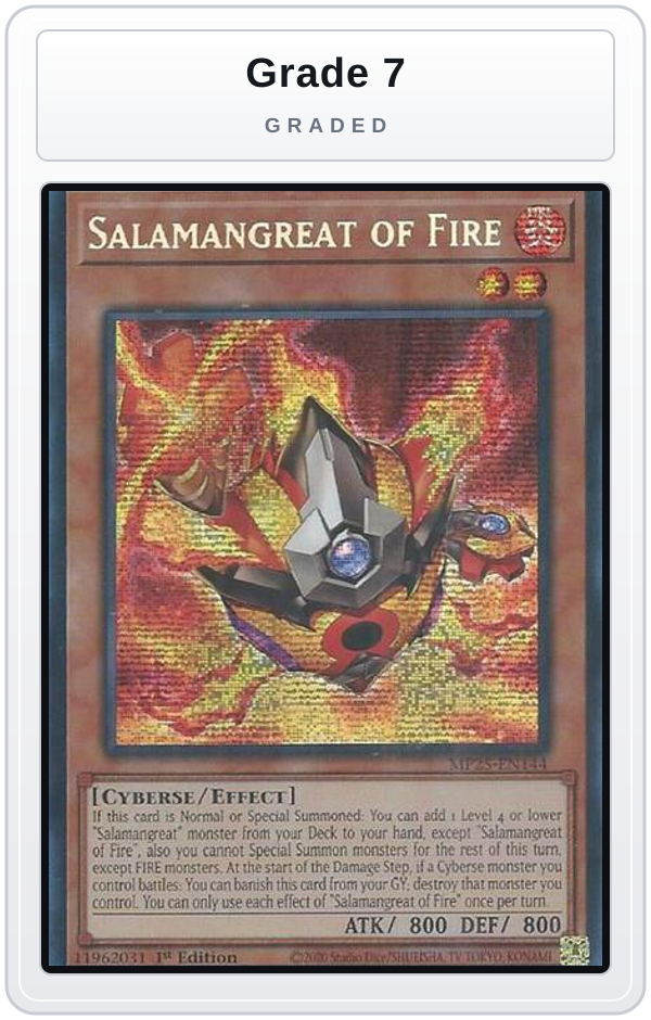 Graded - Salamangreat of Fire — Grade 7 graded overlay